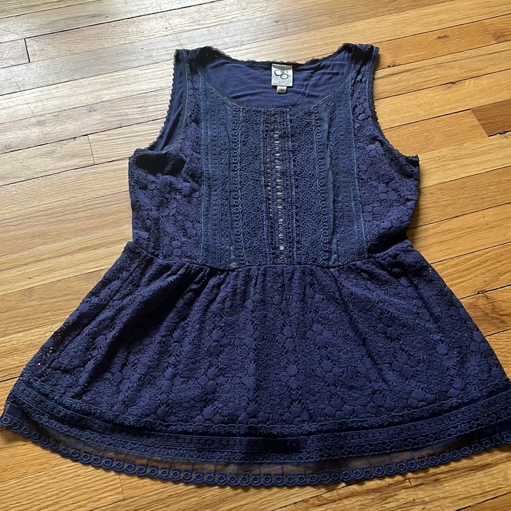 Anthropologie/One September peplum sleeveless top